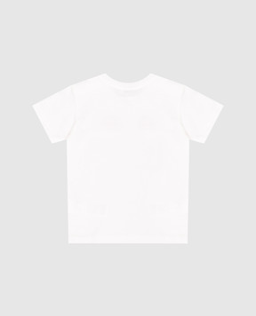 Dolce&Gabbana Дитяча біла футболка з фактурним логотипом L1JT7WG7P4Y