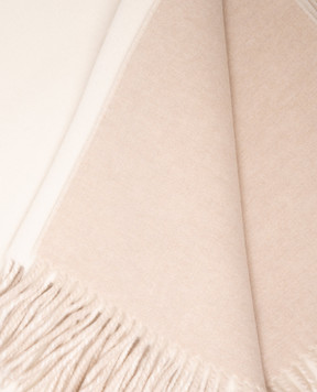 Brunello Cucinelli Двосторонній плед з кашеміру з бахромою MPLA98162L