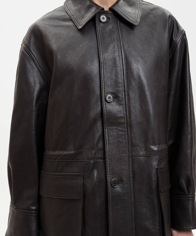 ARMA Коричневая кожаная куртка Maeve 010L26104702 изображение 5