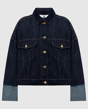 Twinset Синяя джинсовая куртка с отворотами 262LI2JAA