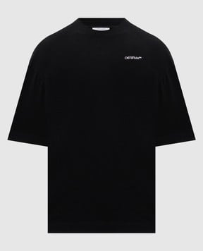 Off-White Чорна футболка Scribble 44MAA120F5J00M