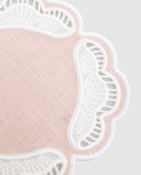 Truffle Bee Розовая подставка для чашек Oyster из льна LC01C7S6