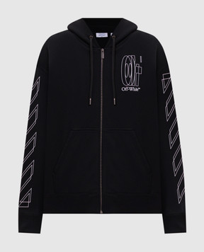 Off-White Черная спортивная куртка Double Arrow 44MBE015S26F002