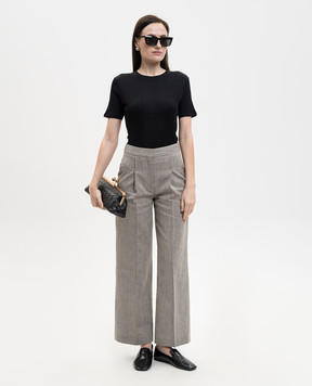 Loulou de Saison Чорна футболка AVALYN в рубчик AVALYNLDS