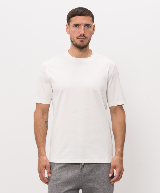 Brunello Cucinelli Футболка цвета айвори M0B131308 изображение 3