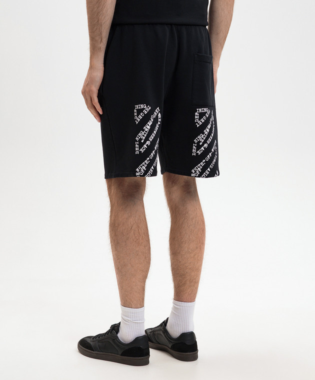 Off-White Чорні шорти з принтом логотипа 44MCI013S26F007 зображення 4