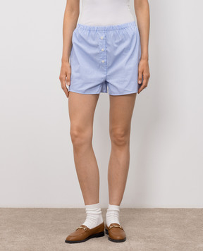 Sporty & Rich Голубые шорты в полоску SH035710302ST02