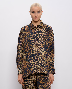 Simonetta Ravizza Блузка Crisantemo в анималистичный принт S06SH44T90
