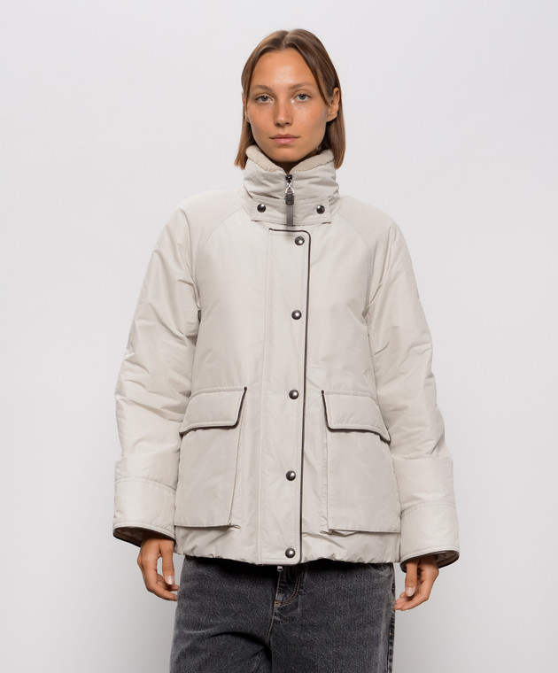 Brunello Cucinelli Серый пуховик MH5253658 изображение 3
