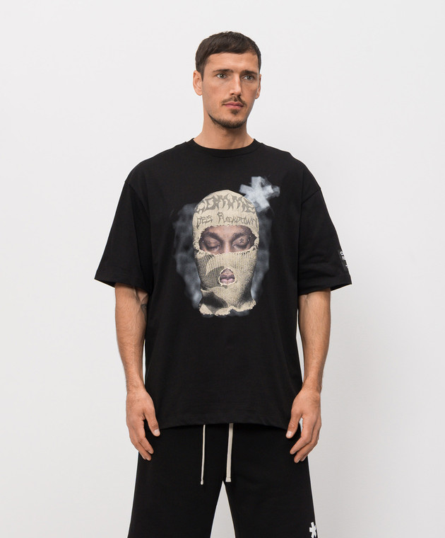 Comme des Fuckdown Черная футболка с принтом FMS6CFABM01975 изображение 3