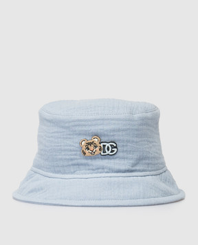 Dolce&Gabbana Дитяча блакитна панама з монограмою LN5H51FU5YU