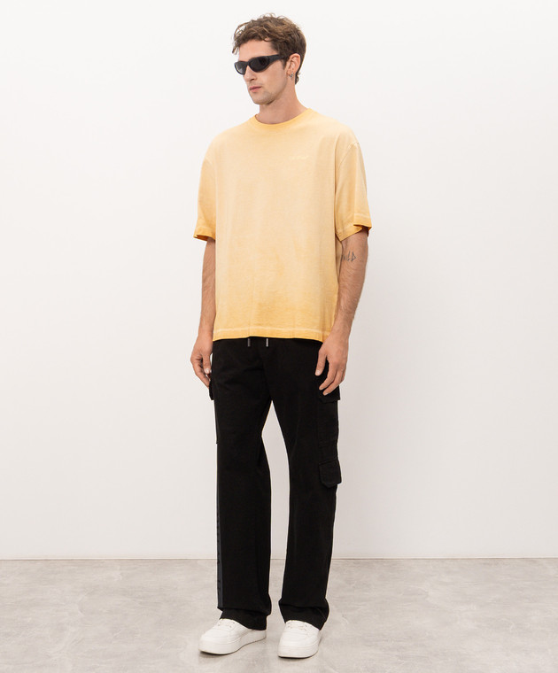 Off-White Бежевые брюки карго с принтом логотипа 44MCF04PF26F001 изображение 2