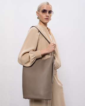 JOSEPH Бежевая кожаная сумка бакет-бег JF009809