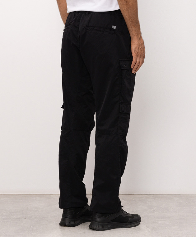 C.P. Company Черные брюки-карго MPA188A110475G изображение 4