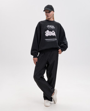 Vetements Чорний світшот з принтом MH27CN203B