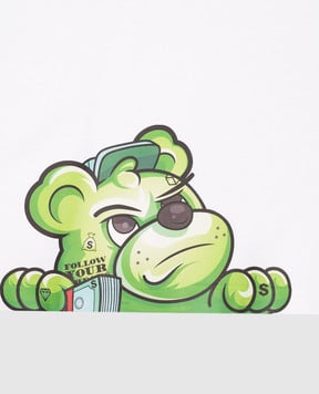 Sprayground Дитяча біла футболка Catch Bear SPY1396WHT