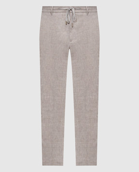 Peserico Серые брюки из льна и шерсти R54795D05814