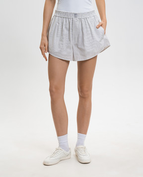 Maison Margiela MM6 Білі шорти в смужку з логотипом S52MU0134M35730