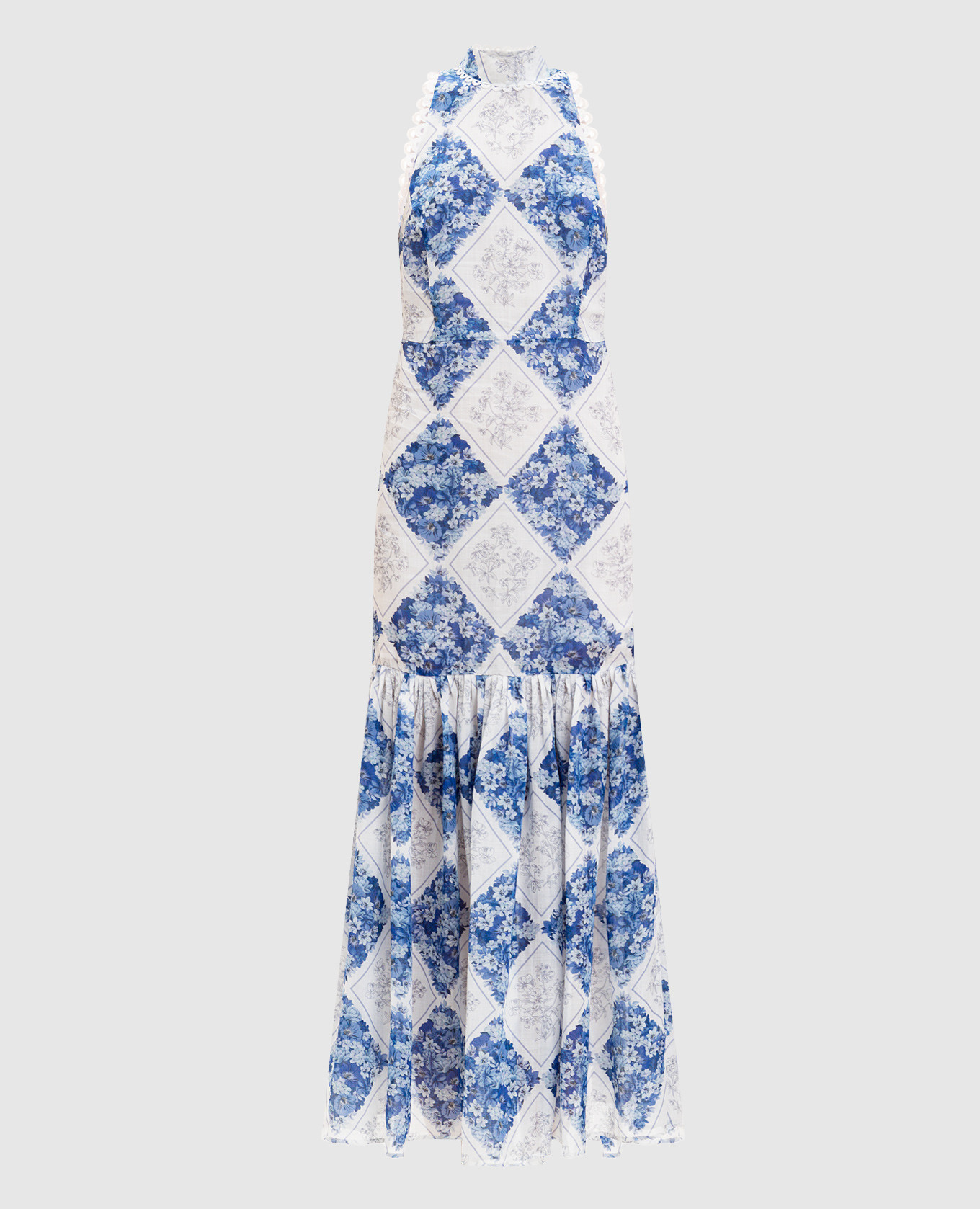 

Белое платье миди из рамы в принт, Белый, Повседневные платья