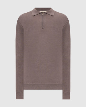 Cashmere&Whiskey Коричневе поло з вовни, шовку та кашеміру 474Z