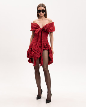 Magda Butrym Красное платье мини асимметричного кроя DRESS41101526