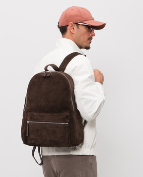 Orciani Коричневый замшевый рюкзак Laio Peach P00711SEN