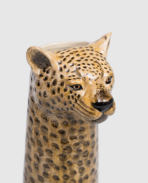 Quail Ceramics Коричневая керамическая ваза Leopard 1892