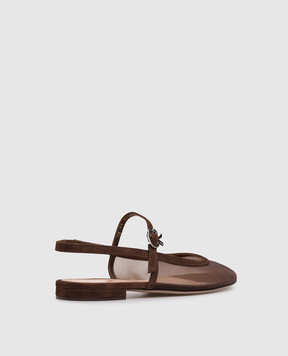 Gianvito Rossi Коричневі слінгбеки G9558305RIC