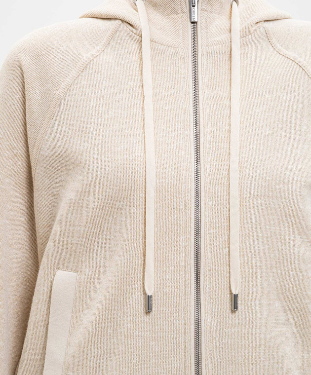 Peserico Бежевая спортивная куртка с люрексом S12080J006137 изображение 5