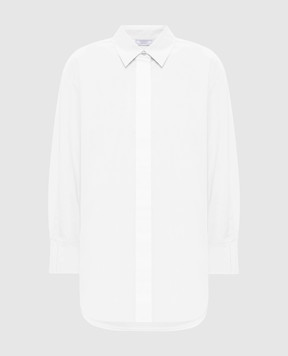 Peserico Біла сорочка з ланцюжком моніль A0650301979