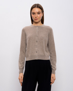 Max Mara Weekend Коричневый кардиган WKDNEBBIA из шерсти и кашемира WKDNEBBIA