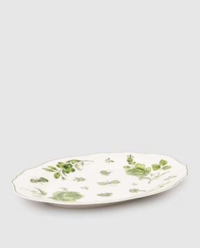 Geminiano Cozzi 1765 Біле овальне порцелянове блюдо Rosa Rosae SKBBU20429019