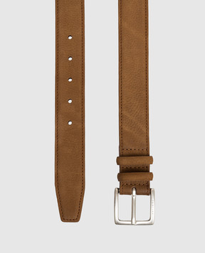 Orciani Коричневий ремінь з нубуку з логотипом U08279ANAB