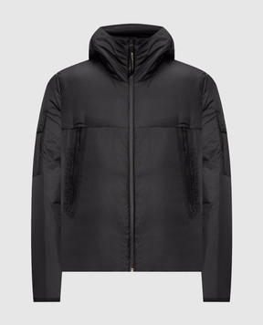 C.P. Company Metropolis Черный пуховик с принтом логотипа LOW038A110467V