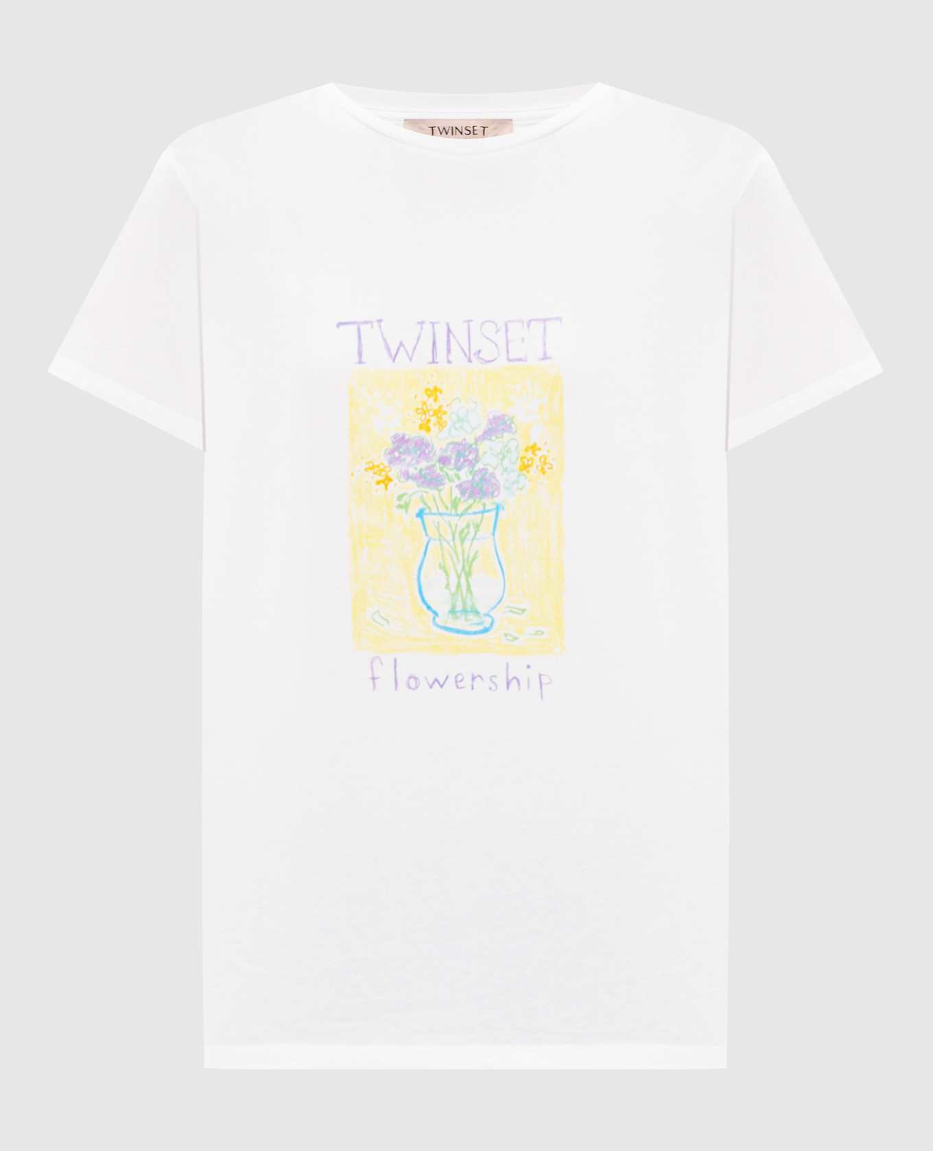 Белая футболка с принтом