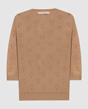 Twinset Бежевый топ с кашемиром 262TP3020