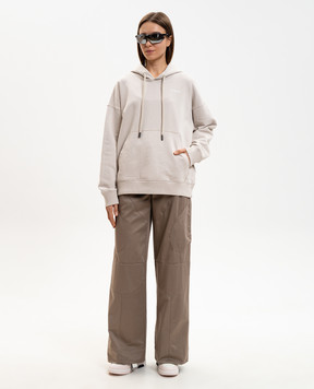 Off-White Худі кольору айворі з принтом логотипа 2BB06DS26FLE001