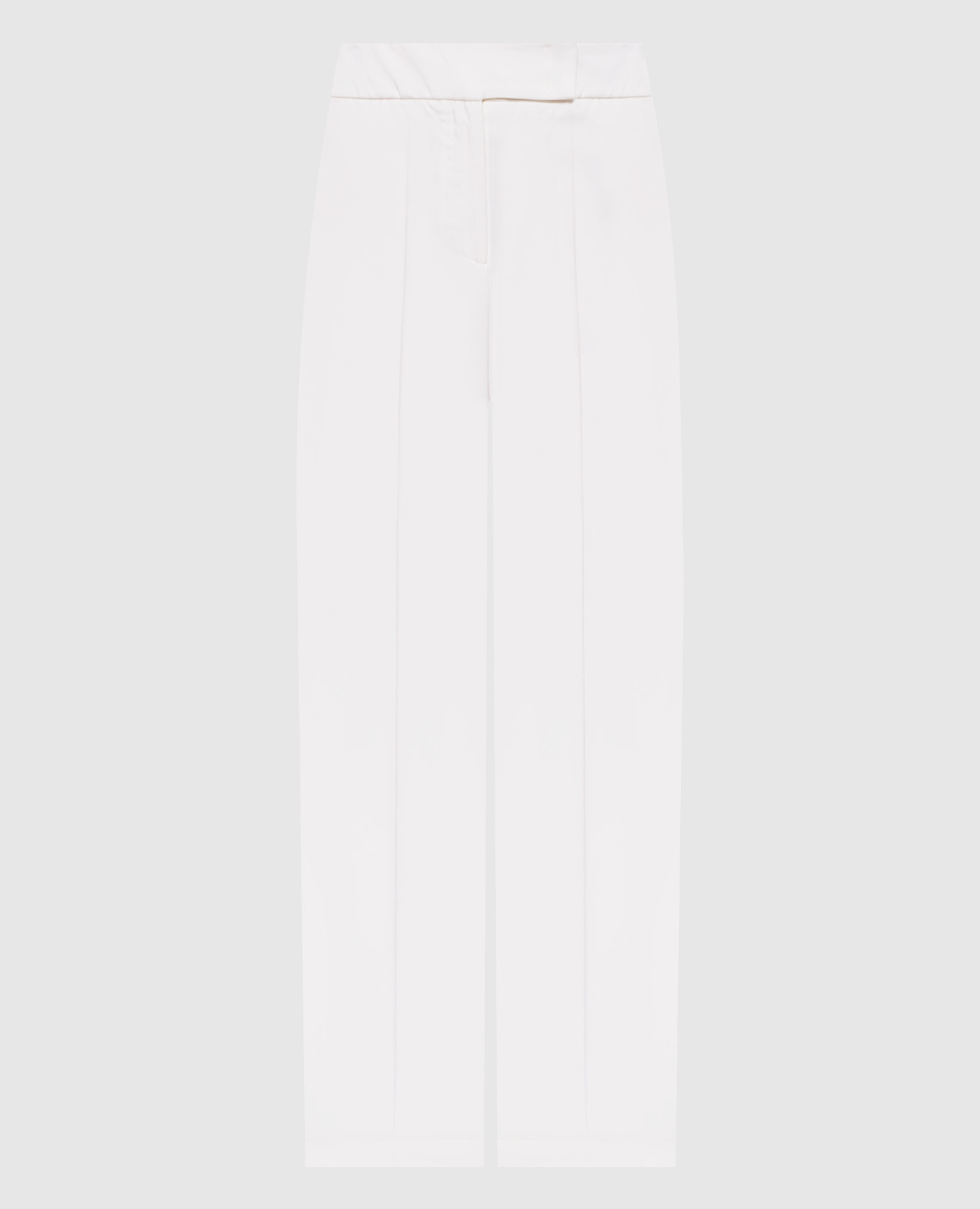 

Белые брюки из шерсти, Белый, Прямые брюки