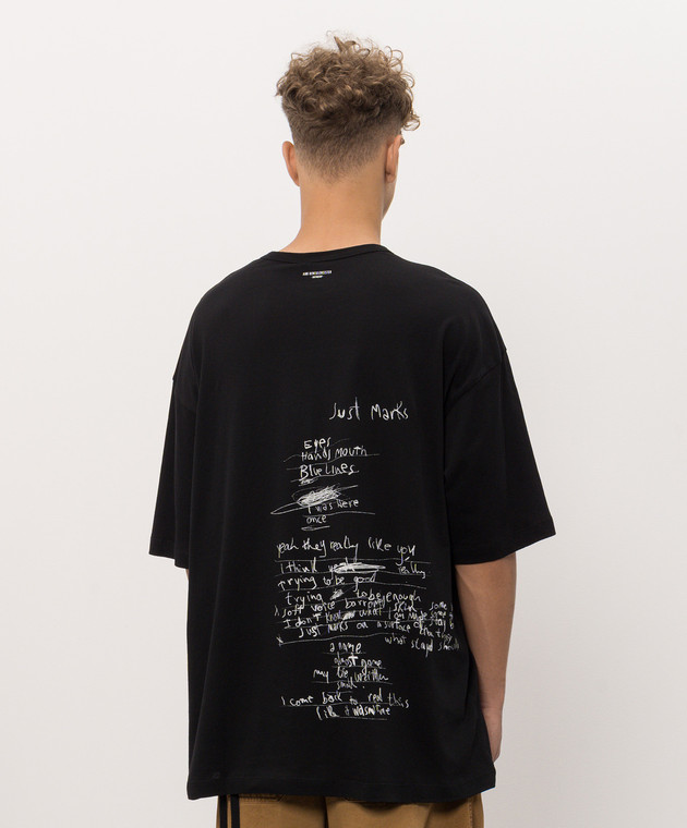 Ann Demeulemeester Чорна футболка Lost Letter B0014669FA206 зображення 4