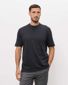 Canali Синя футболка прямого крою MJ02451T0965