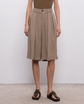 UMA WANG Бежеві бермуди Poela UW3014