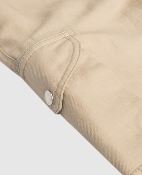 Brunello Cucinelli Дитячі бежеві шорти-карго з льоном BH255P909C