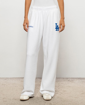 Sporty & Rich Белые спортивные штаны LA Serif PA071714669WH01