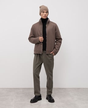 Woolrich Коричневая пуховая куртка Lewis с шерстью CFWOOU2024MRUT5039