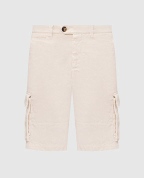 Brunello Cucinelli Бежевые шорты-карго M252DL0510