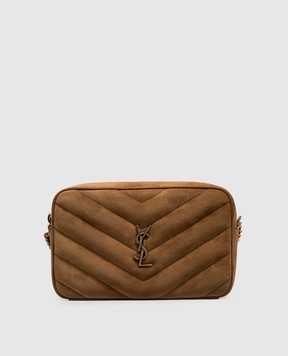 Saint Laurent Коричнева замшева сумка крос-боді LouLou 869468AAEY6