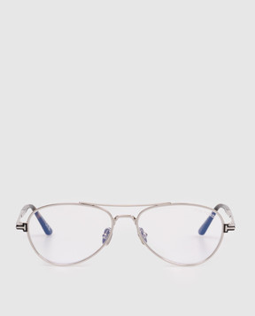 Tom Ford Серебристые очки PILOT FT6128B
