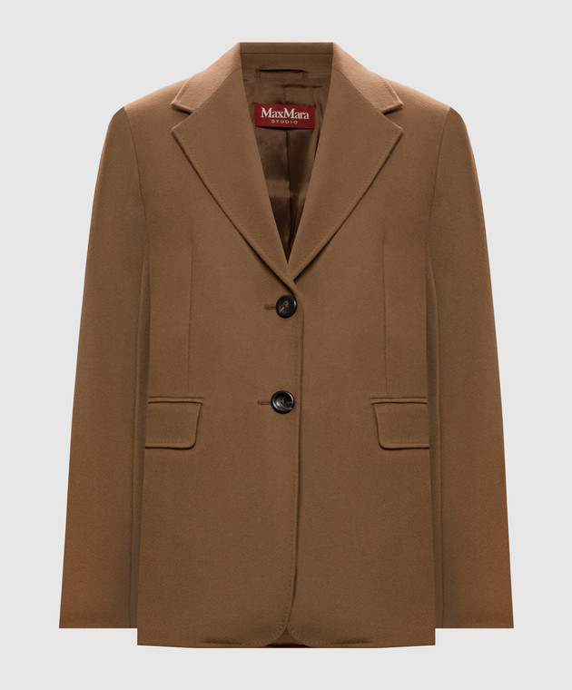 Max Mara Жакет VOLPINO коричневого цвета из шерсти MSTVOLPINO