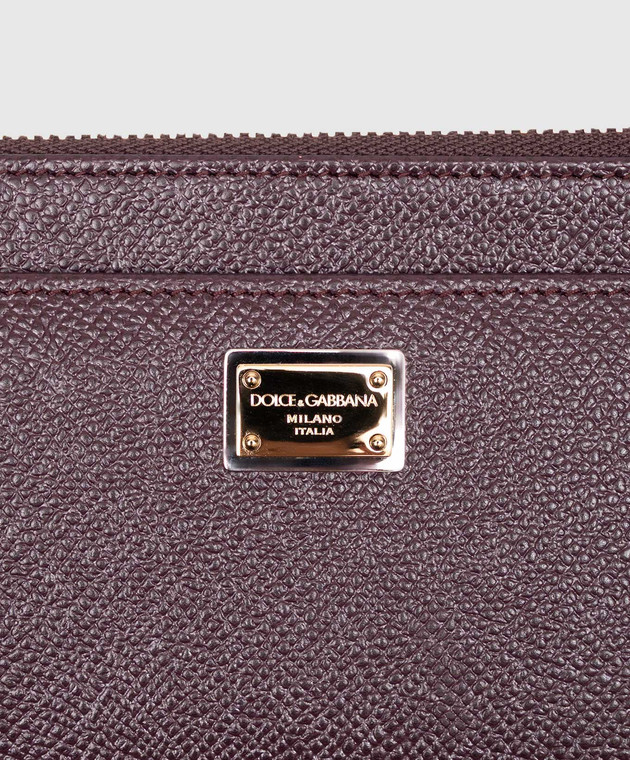 Dolce&Gabbana Фиолетовый кожаный картхолдер Dauphine BI1261A1001 изображение 3