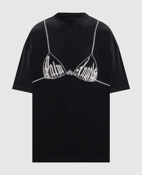 Palm Angels Черная футболка Bra PWAA07BS26JER003